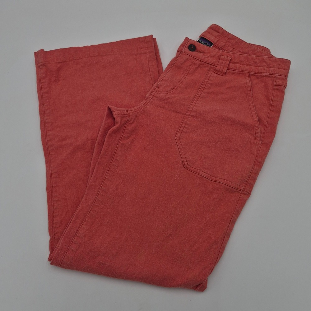 Patagonia Island Hemp Pants Coral Pink Organic Cotton Blend 55660S6 Womens 4